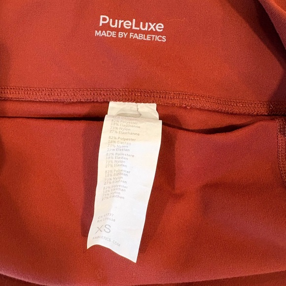 Fabletics -Pure Luxe Leggings, High-Waisted Rust - Picture 6 of 6